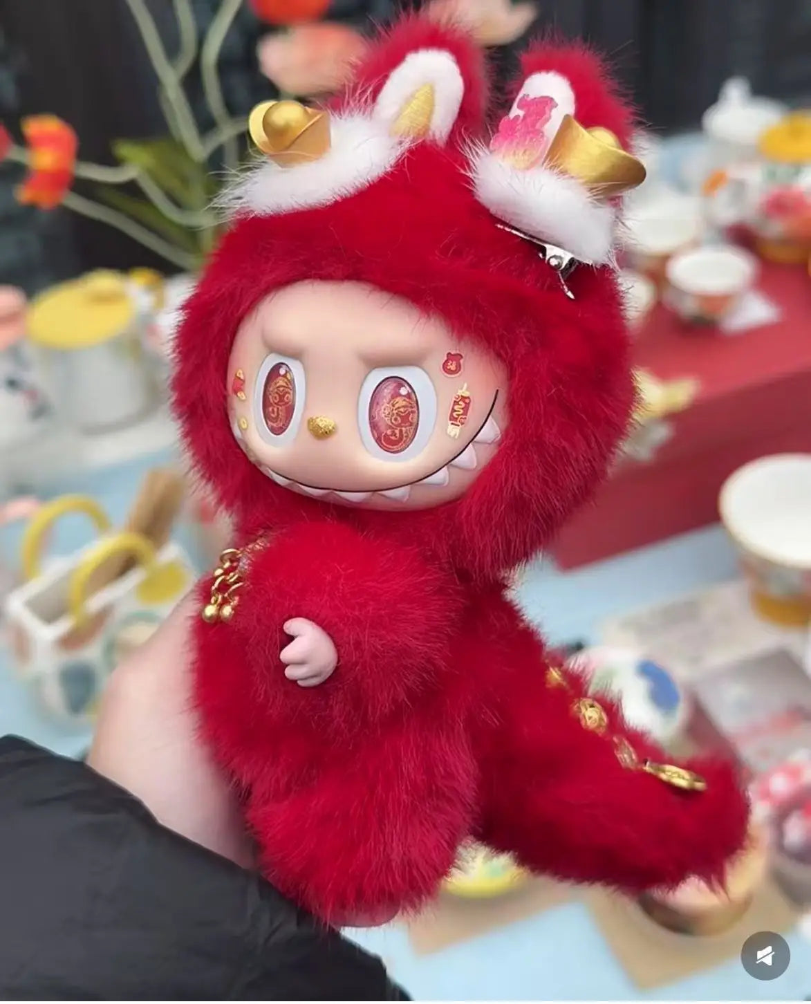 2024 Butterfly Eyes Change Baby 1:1 Labubu Second Creation Change Baby Bear Labubu Big Bow Cute Doll Girls Toy Festival Gift