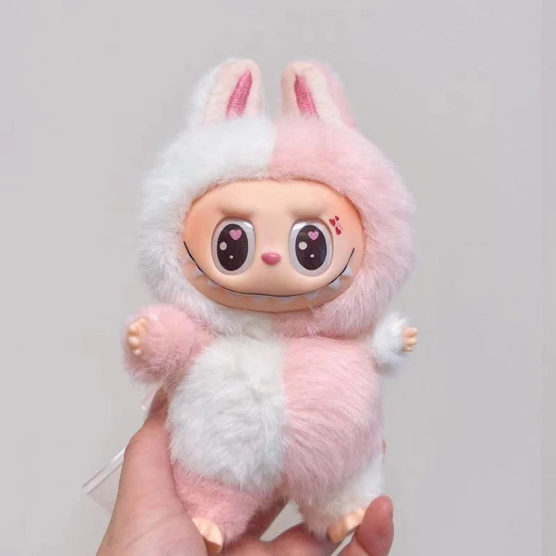 2024 Butterfly Eyes Change Baby 1:1 Labubu Second Creation Change Baby Bear Labubu Big Bow Cute Doll Girls Toy Festival Gift