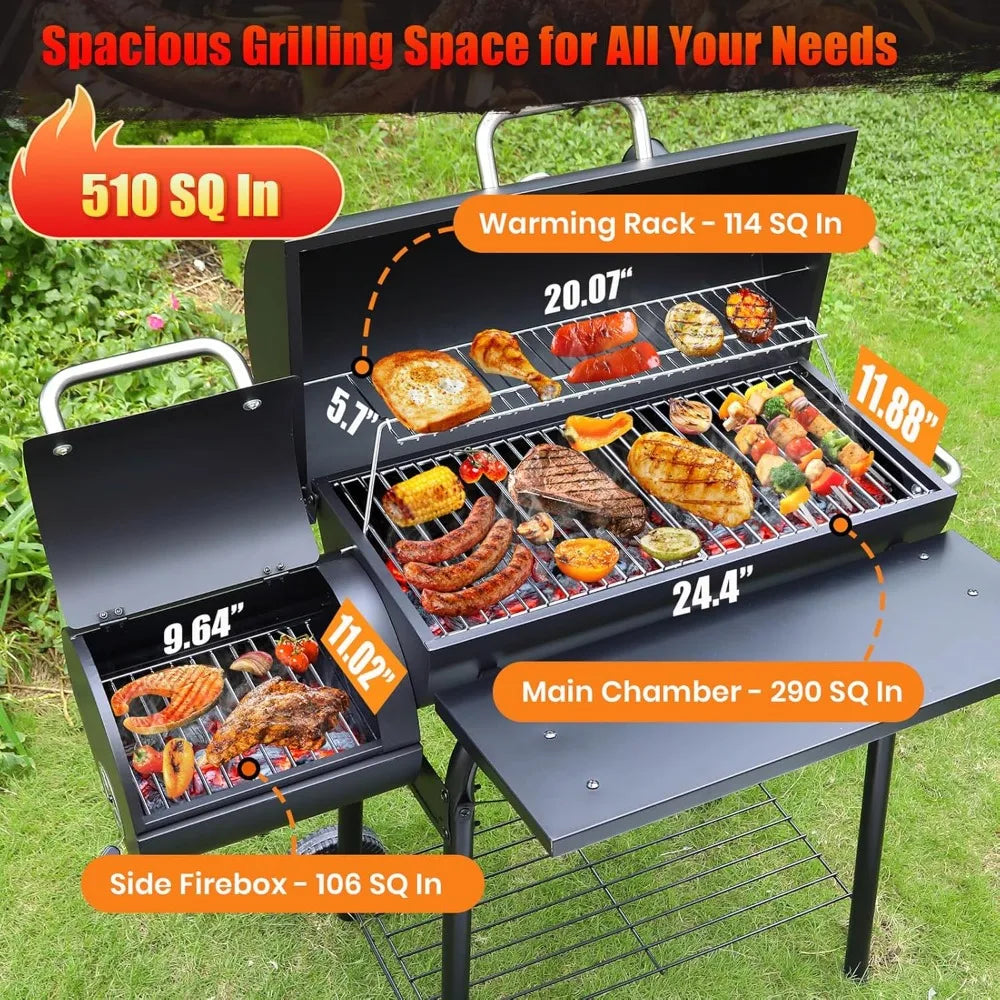 Charcoal Grills with Offest Smokers