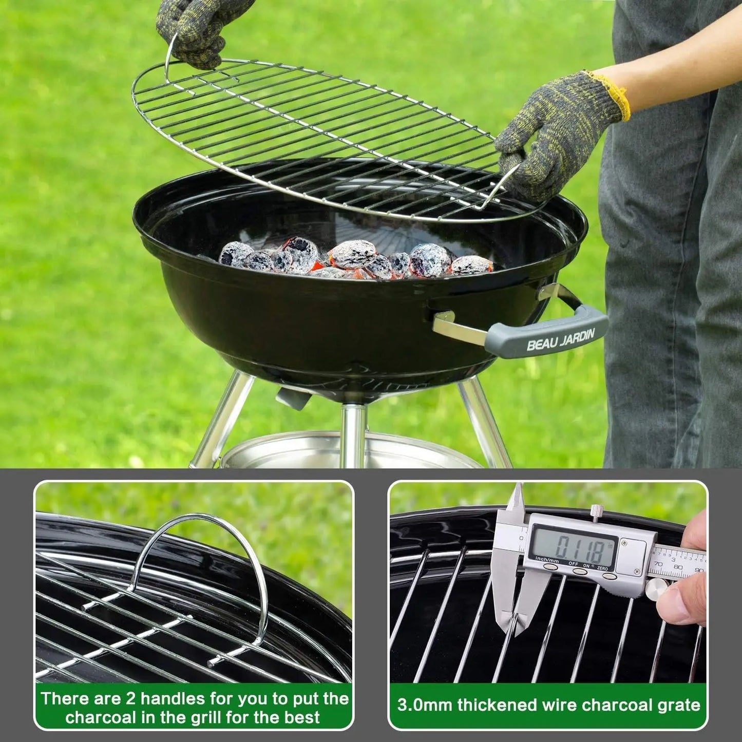 Premium 18 Inch Charcoal Grill