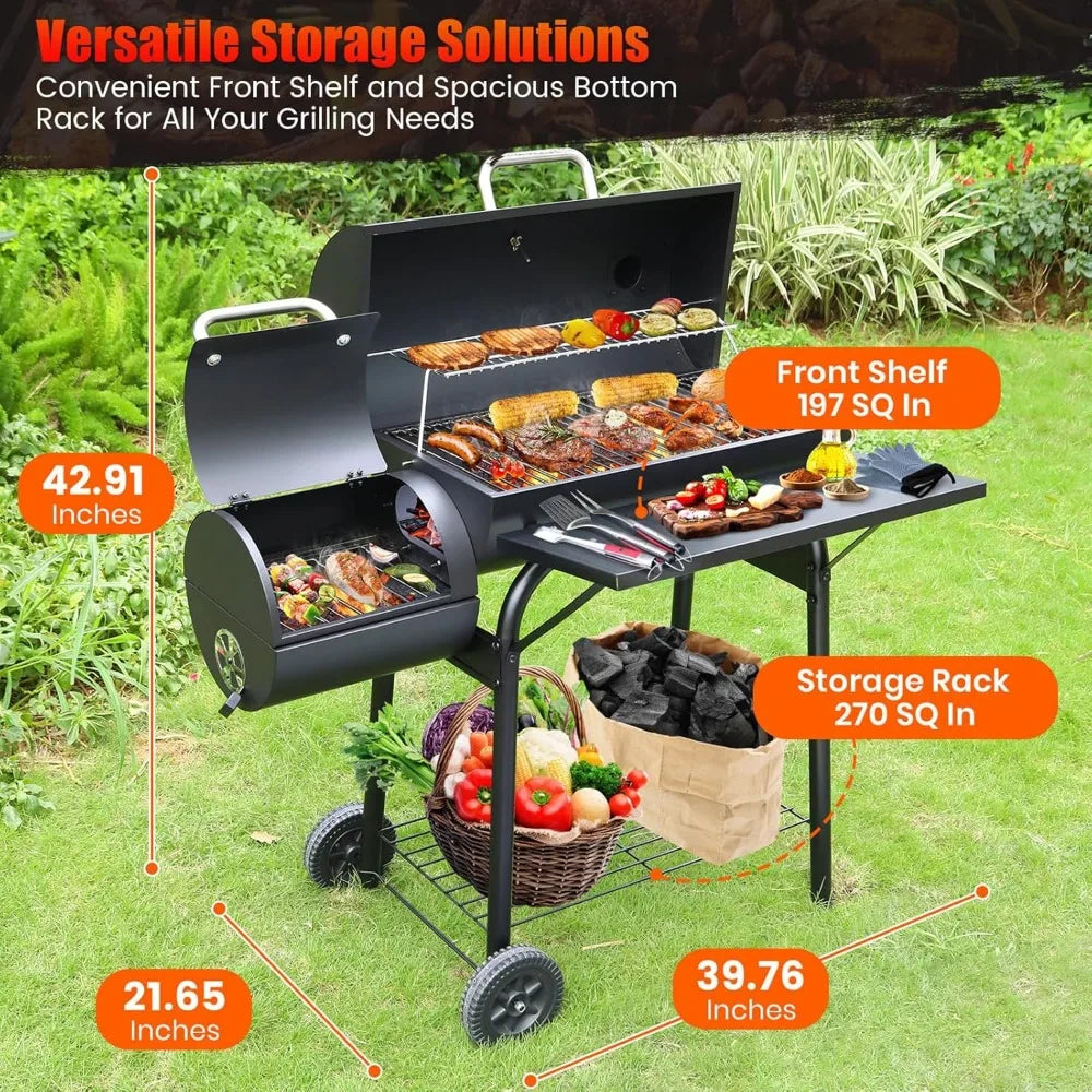Charcoal Grills with Offest Smokers