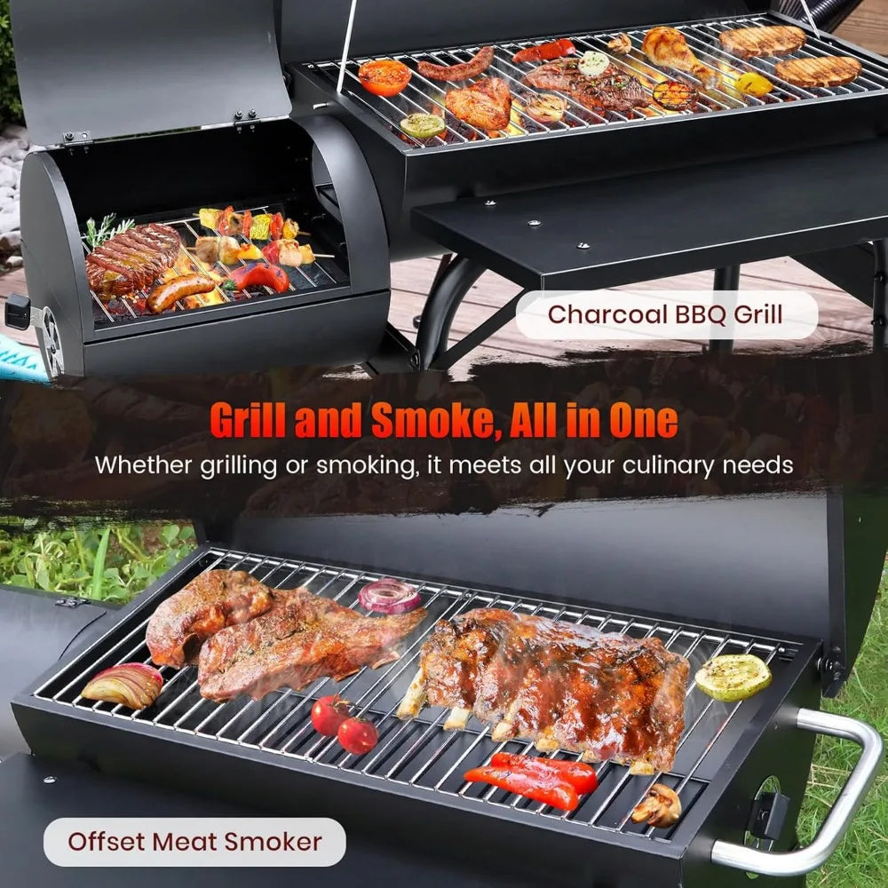 Charcoal Grills with Offest Smokers