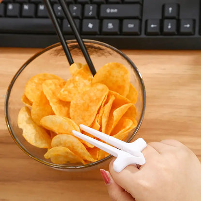 Play Game Finger Chopsticks Eat Snacks